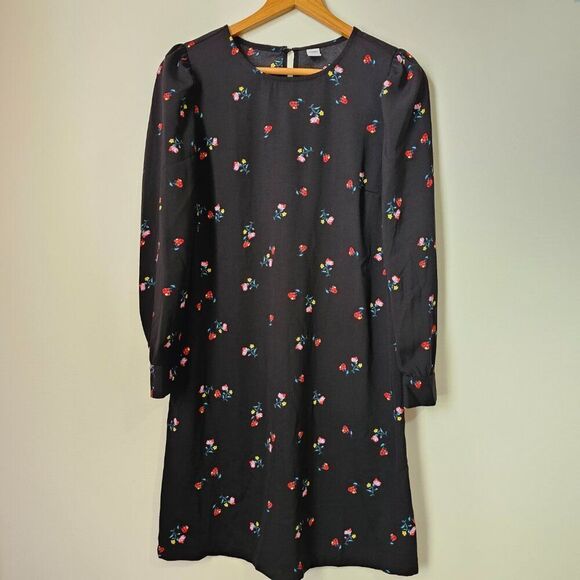 EUC LIKE NEW OLD NAVY DITSY FLORAL SHIFT DRESS LONGSLEEVES SIZE SMALL - Picture 1 of 15